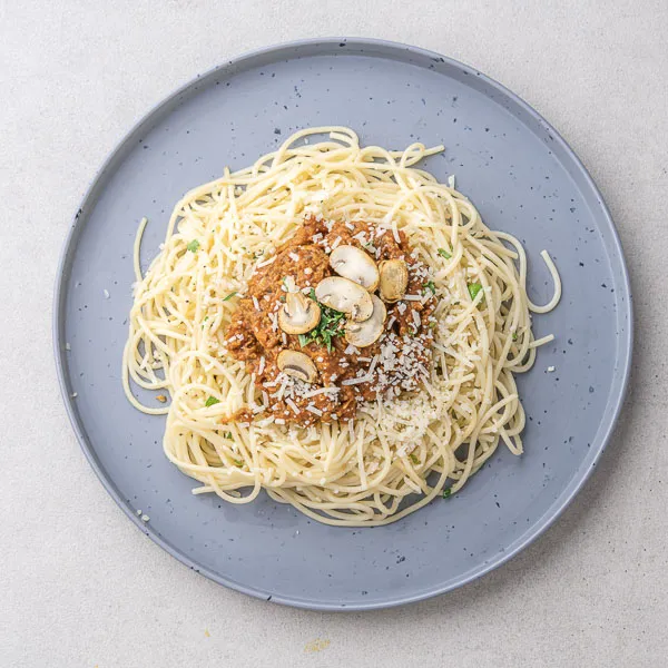 Truffle Flavoured Minced Beef With Linguine